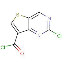 1446510-13-9 2-chlorothieno[3,2-d]pyrimidine-7-carbonyl chloride chemical structure