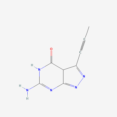 637338-72-8 6-amino-3-prop-1-ynyl-1,3a-dihydropyrazolo[3,4-d]pyrimidin-4-one chemical structure