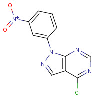 65974-01-8 4-chloro-1-(3-nitrophenyl)pyrazolo[3,4-d]pyrimidine chemical structure