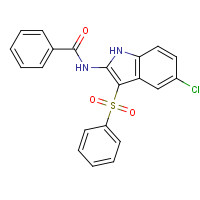 918493-52-4 N-[3-(benzenesulfonyl)-5-chloro-1H-indol-2-yl]benzamide chemical structure