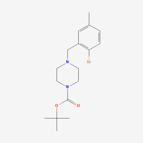 1460033-42-4 tert-butyl 4-[(2-bromo-5-methylphenyl)methyl]piperazine-1-carboxylate chemical structure