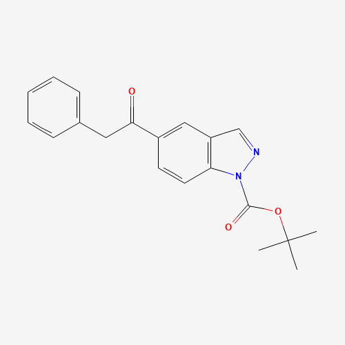 1093306-92-3 tert-butyl 5-(2-phenylacetyl)indazole-1-carboxylate chemical structure