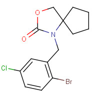 685535-71-1 1-[(2-bromo-5-chlorophenyl)methyl]-3-oxa-1-azaspiro[4.4]nonan-2-one chemical structure