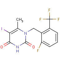 1150560-54-5 1-[[2-fluoro-6-(trifluoromethyl)phenyl]methyl]-5-iodo-6-methylpyrimidine-2,4-dione chemical structure