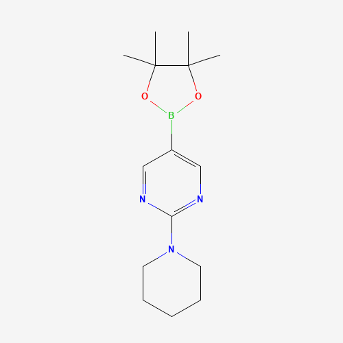 1015242-08-6 2-piperidin-1-yl-5-(4,4,5,5-tetramethyl-1,3,2-dioxaborolan-2-yl)pyrimidine chemical structure