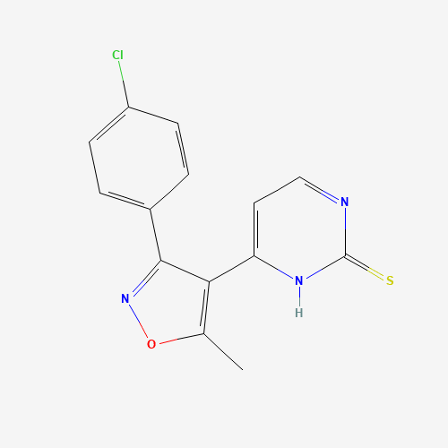 685542-51-2 6-[3-(4-chlorophenyl)-5-methyl-1,2-oxazol-4-yl]-1H-pyrimidine-2-thione chemical structure