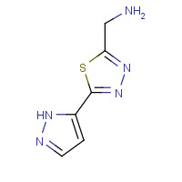 1254577-46-2 [5-(1H-pyrazol-5-yl)-1,3,4-thiadiazol-2-yl]methanamine chemical structure