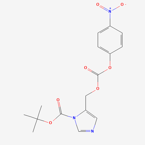 1401248-97-2 tert-butyl 5-[(4-nitrophenoxy)carbonyloxymethyl]imidazole-1-carboxylate chemical structure