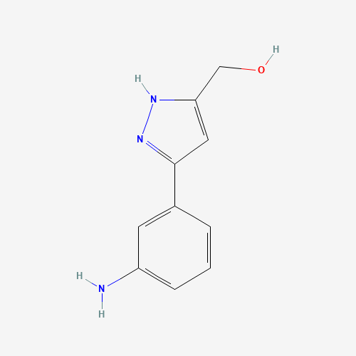 1238873-41-0 [3-(3-aminophenyl)-1H-pyrazol-5-yl]methanol chemical structure