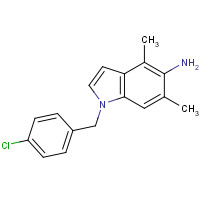 1114453-60-9 1-[(4-chlorophenyl)methyl]-4,6-dimethylindol-5-amine chemical structure