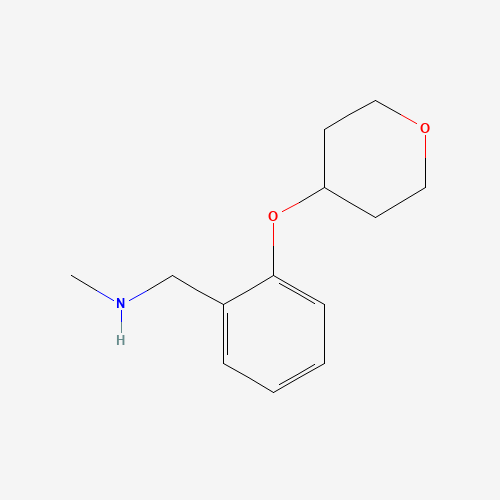 906352-71-4 N-methyl-1-[2-(oxan-4-yloxy)phenyl]methanamine chemical structure