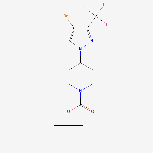 1449117-75-2 tert-butyl 4-[4-bromo-3-(trifluoromethyl)pyrazol-1-yl]piperidine-1-carboxylate chemical structure