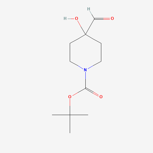 885523-44-4 tert-butyl 4-formyl-4-hydroxypiperidine-1-carboxylate chemical structure