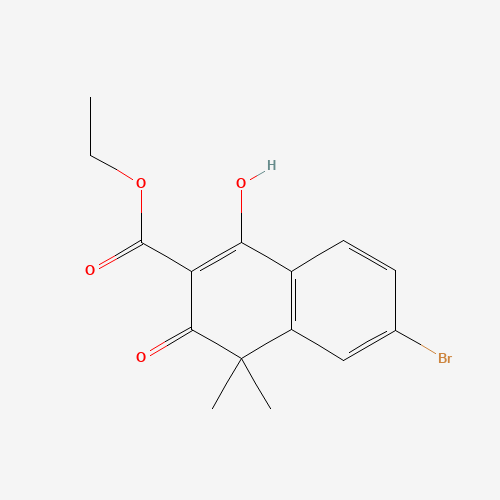 1035262-02-2 ethyl 6-bromo-1-hydroxy-4,4-dimethyl-3-oxonaphthalene-2-carboxylate chemical structure