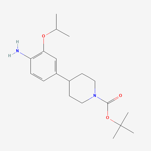 1445894-89-2 tert-butyl 4-(4-amino-3-propan-2-yloxyphenyl)piperidine-1-carboxylate chemical structure
