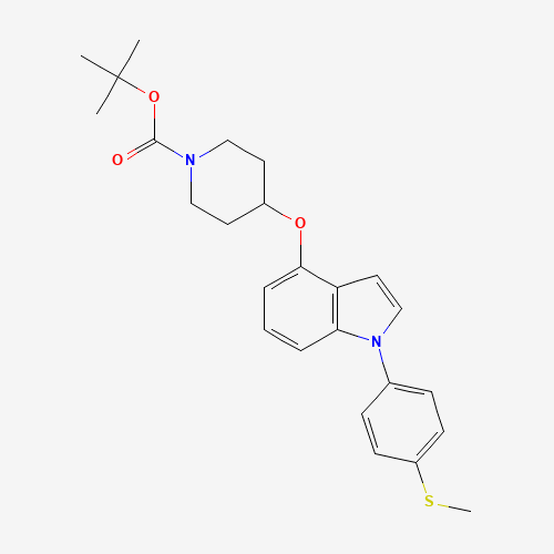 1001397-89-2 tert-butyl 4-[1-(4-methylsulfanylphenyl)indol-4-yl]oxypiperidine-1-carboxylate chemical structure