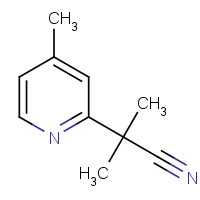 260981-46-2 2-methyl-2-(4-methylpyridin-2-yl)propanenitrile chemical structure