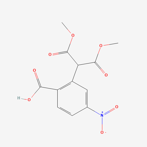 186390-71-6 2-(1,3-dimethoxy-1,3-dioxopropan-2-yl)-4-nitrobenzoic acid chemical structure