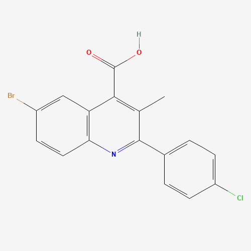 438531-53-4 6-bromo-2-(4-chlorophenyl)-3-methylquinoline-4-carboxylic acid chemical structure