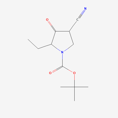 1196155-81-3 tert-butyl 4-cyano-2-ethyl-3-oxopyrrolidine-1-carboxylate chemical structure