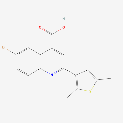350999-86-9 6-bromo-2-(2,5-dimethylthiophen-3-yl)quinoline-4-carboxylic acid chemical structure
