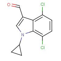 1350761-12-4 4,7-dichloro-1-cyclopropylindole-3-carbaldehyde chemical structure