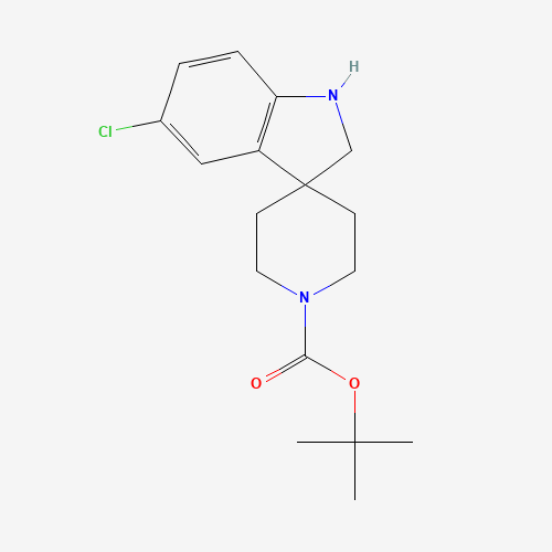 637362-21-1 tert-butyl 5-chlorospiro[1,2-dihydroindole-3,4'-piperidine]-1'-carboxylate chemical structure