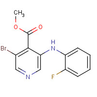 955372-88-0 methyl 3-bromo-5-(2-fluoroanilino)pyridine-4-carboxylate chemical structure