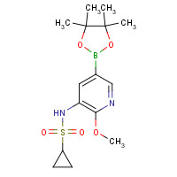 1083326-71-9 N-[2-methoxy-5-(4,4,5,5-tetramethyl-1,3,2-dioxaborolan-2-yl)pyridin-3-yl]cyclopropanesulfonamide chemical structure
