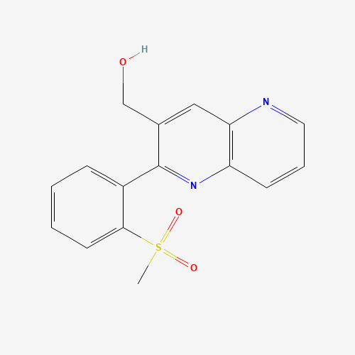 1312605-99-4 [2-(2-methylsulfonylphenyl)-1,5-naphthyridin-3-yl]methanol chemical structure