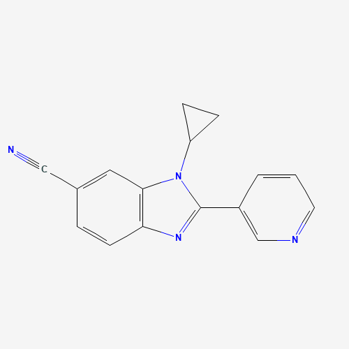 1356480-17-5 3-cyclopropyl-2-pyridin-3-ylbenzimidazole-5-carbonitrile chemical structure