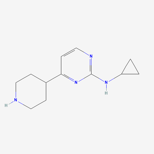 1439992-19-4 N-cyclopropyl-4-piperidin-4-ylpyrimidin-2-amine chemical structure