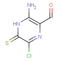 97132-06-4 2-amino-5-chloro-6-sulfanylidene-1H-pyrazine-3-carbaldehyde chemical structure