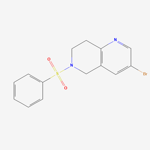 625099-99-2 6-(benzenesulfonyl)-3-bromo-7,8-dihydro-5H-1,6-naphthyridine chemical structure