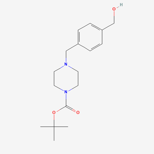 622381-67-3 tert-butyl 4-[[4-(hydroxymethyl)phenyl]methyl]piperazine-1-carboxylate chemical structure