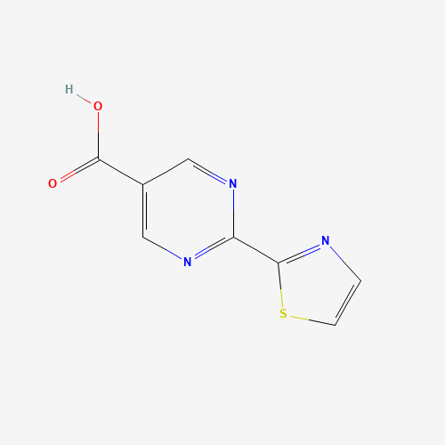 1068975-58-5 2-(1,3-thiazol-2-yl)pyrimidine-5-carboxylic acid chemical structure