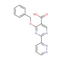 1343460-05-8 4-phenylmethoxy-2-pyridazin-3-ylpyrimidine-5-carboxylic acid chemical structure