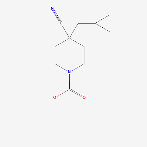 895132-31-7 tert-butyl 4-cyano-4-(cyclopropylmethyl)piperidine-1-carboxylate chemical structure
