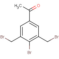 153763-96-3 1-[4-bromo-3,5-bis(bromomethyl)phenyl]ethanone chemical structure