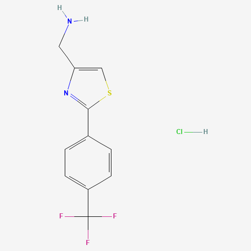 690632-10-1 [2-[4-(trifluoromethyl)phenyl]-1,3-thiazol-4-yl]methanamine;hydrochloride chemical structure