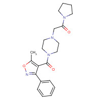 924065-56-5 2-[4-(5-methyl-3-phenyl-1,2-oxazole-4-carbonyl)piperazin-1-yl]-1-pyrrolidin-1-ylethanone chemical structure