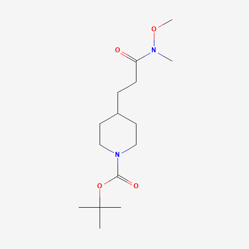 301186-40-3 tert-butyl 4-[3-[methoxy(methyl)amino]-3-oxopropyl]piperidine-1-carboxylate chemical structure