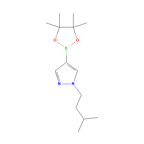 777063-41-9 1-(3-methylbutyl)-4-(4,4,5,5-tetramethyl-1,3,2-dioxaborolan-2-yl)pyrazole chemical structure