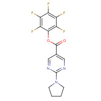 946409-38-7 (2,3,4,5,6-pentafluorophenyl) 2-pyrrolidin-1-ylpyrimidine-5-carboxylate chemical structure
