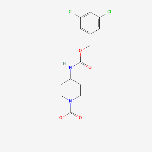 1613513-91-9 tert-butyl 4-[(3,5-dichlorophenyl)methoxycarbonylamino]piperidine-1-carboxylate chemical structure