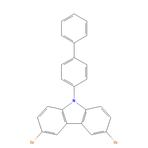 894791-50-5 3,6-dibromo-9-(4-phenylphenyl)carbazole chemical structure