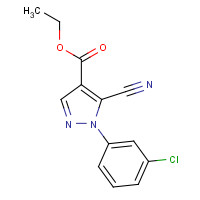 98476-16-5 ethyl 1-(3-chlorophenyl)-5-cyanopyrazole-4-carboxylate chemical structure