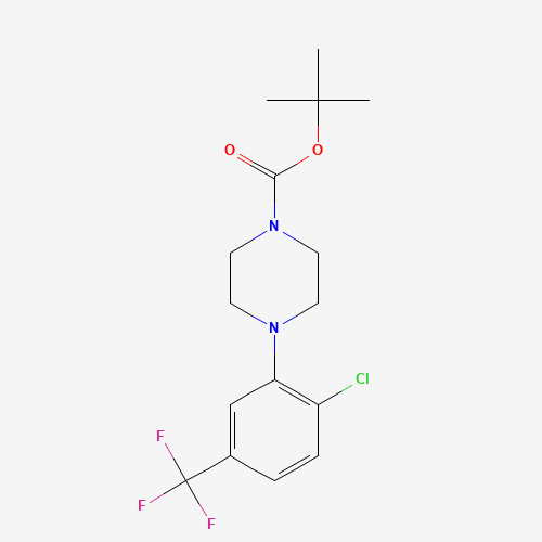 1121600-05-2 tert-butyl 4-[2-chloro-5-(trifluoromethyl)phenyl]piperazine-1-carboxylate chemical structure
