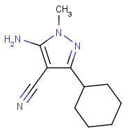553672-05-2 5-amino-3-cyclohexyl-1-methylpyrazole-4-carbonitrile chemical structure