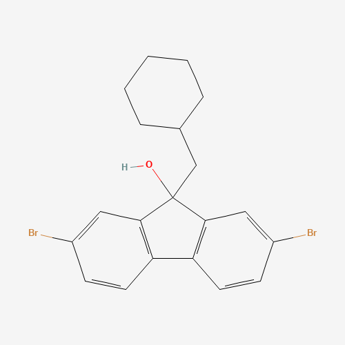 1616114-25-0 2,7-dibromo-9-(cyclohexylmethyl)fluoren-9-ol chemical structure
